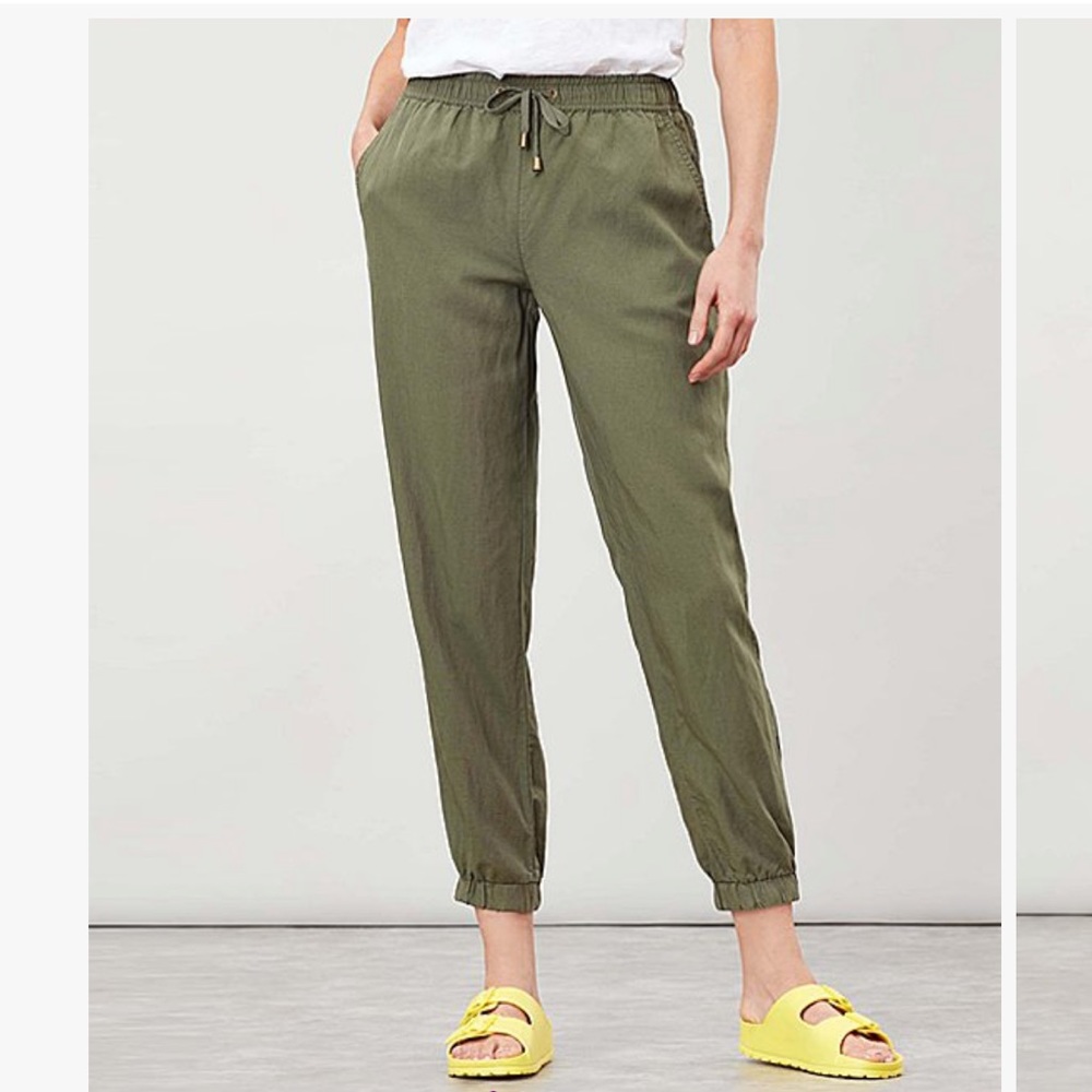 Seaweed Cecelia Linen-Blend Crop Pants - Size Medium